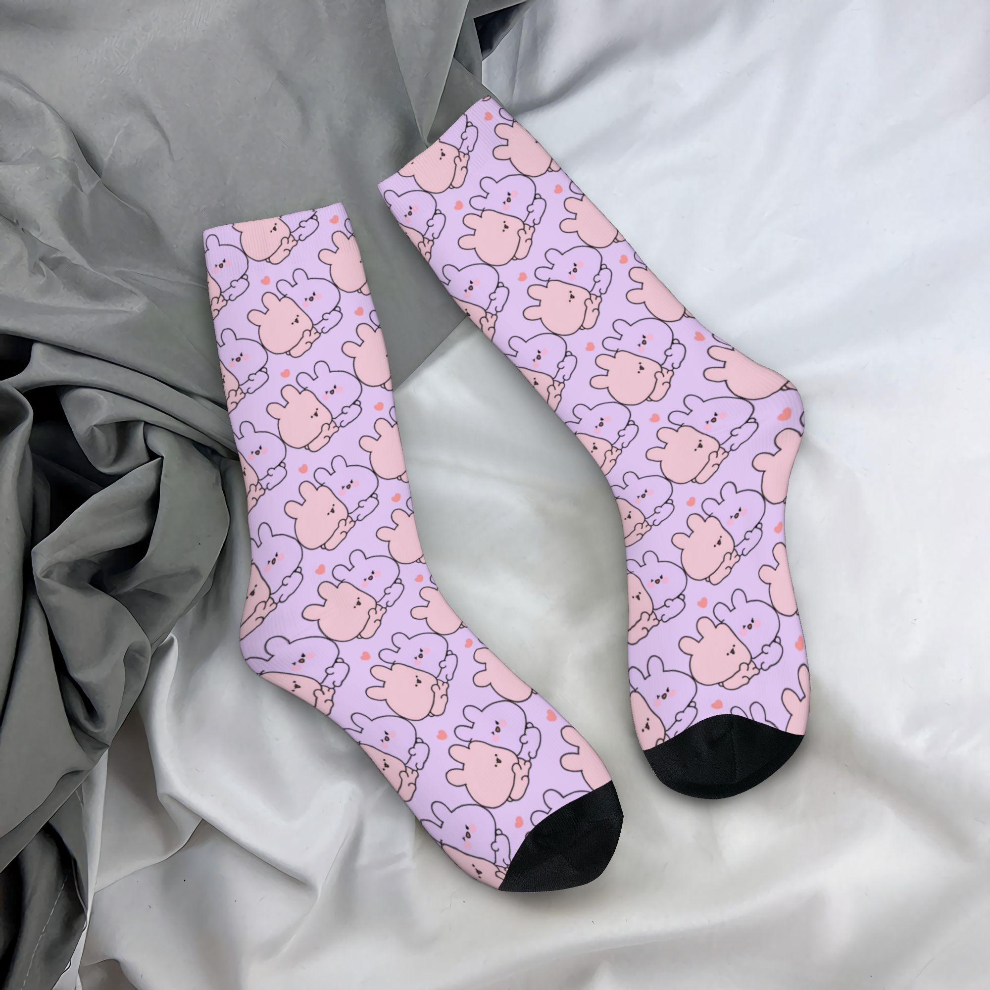 Mens Fashion Dress - Custom Cartoon A-Asamimichans Cute Dress Socks