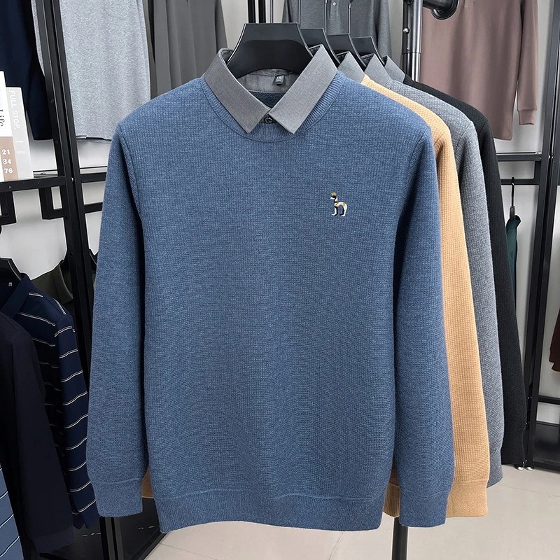 Knitted Cardigan Men - Luxury brand men's long sleeved flip