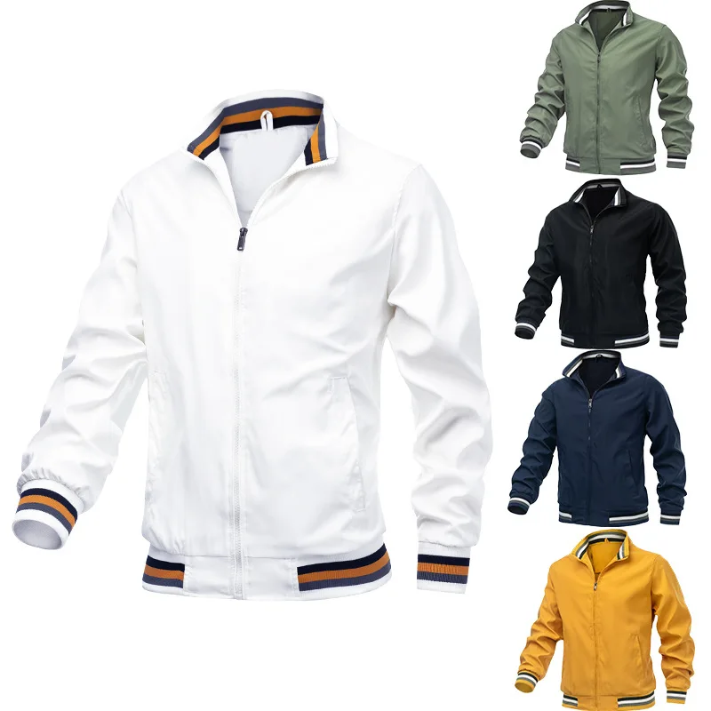 Bomber Jacket Men - Spring Autumn Bomber Jacket Men Black