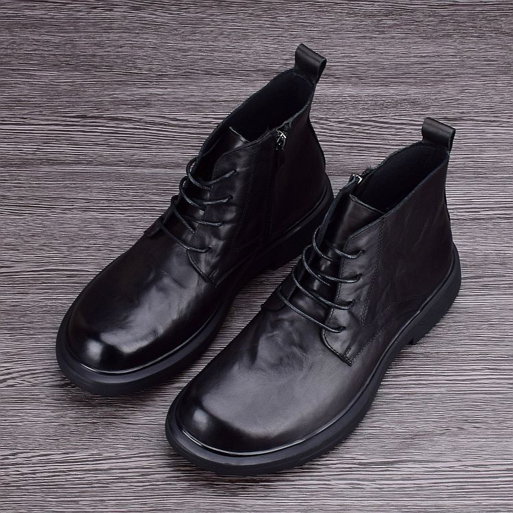 Mens Fashion Dress - Men Chelsea Boots British Style Leather