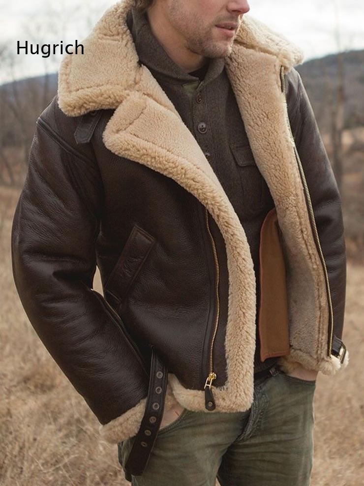 Bomber Jacket Men - Men B3 Shearling Aviator Jacket Brown