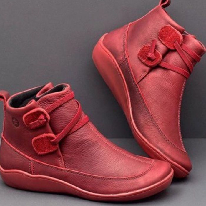 Women Vintage Round Toe PU Lea - Men'S Fashion Plus recension och pris