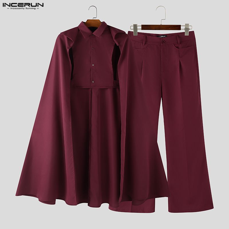 INCERUN Men Sets Solid Color L - Men'S Fashion 2026 recension och pris