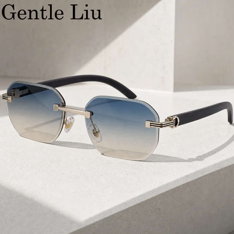 Vintage Square Rimless Sunglas - Men'S Fashion 2026 recension och pris