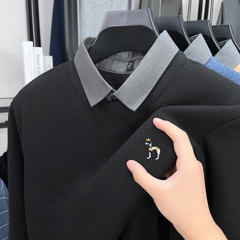 Luxury brand men's long sleeve - Knitted Cardigan Men recension och pris