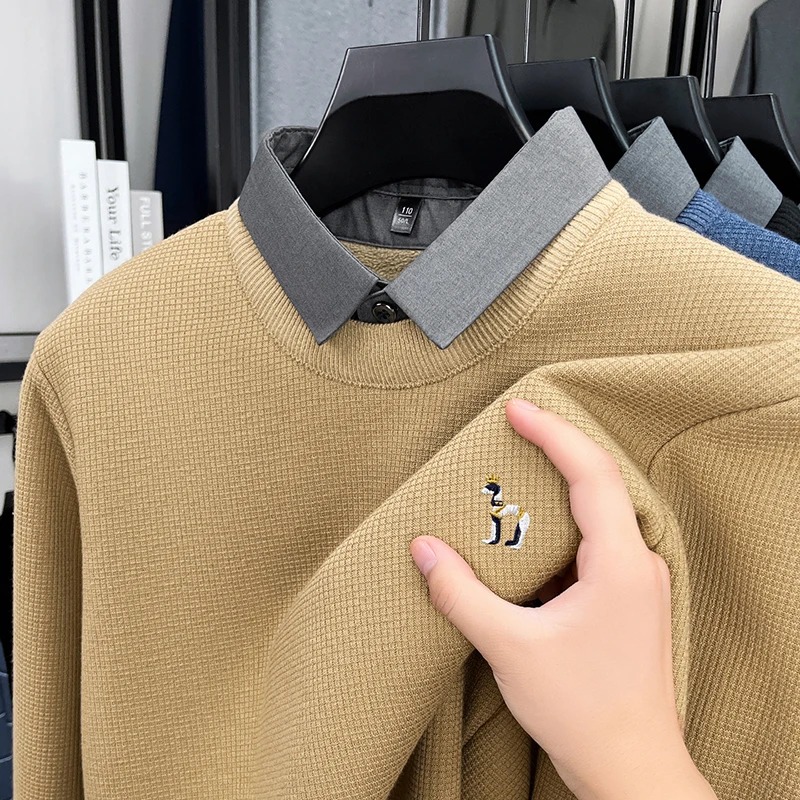 Luxury brand men's long sleeve - Knitted Cardigan Men recension och pris