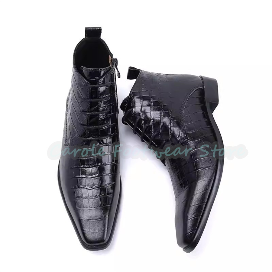 Fashion Genuine Leather Ankle  - Mens Fashion Dress recension och pris