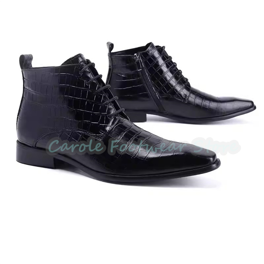 Fashion Genuine Leather Ankle  - Mens Fashion Dress recension och pris