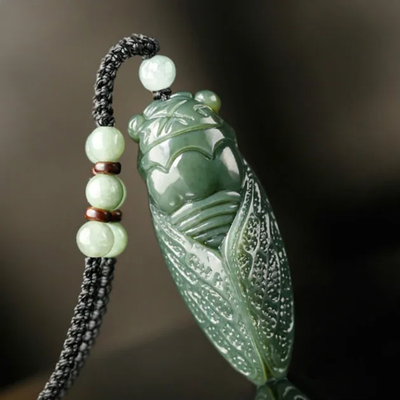 Natural Hetian Jade Cicada Pen - Men'S Fashion Necklaces recension och pris