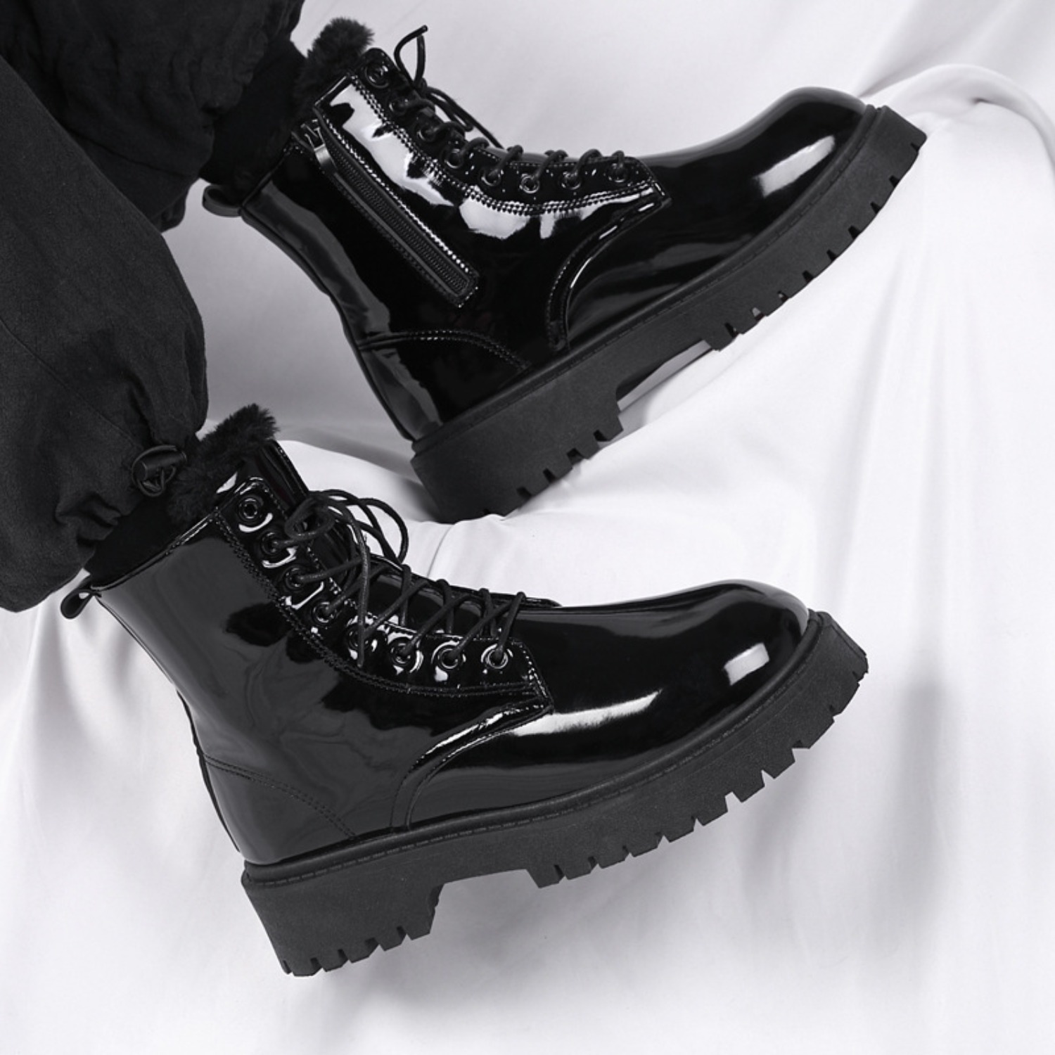 Men's warm plush high-top boot - Men'S Fashion Plus recension och pris