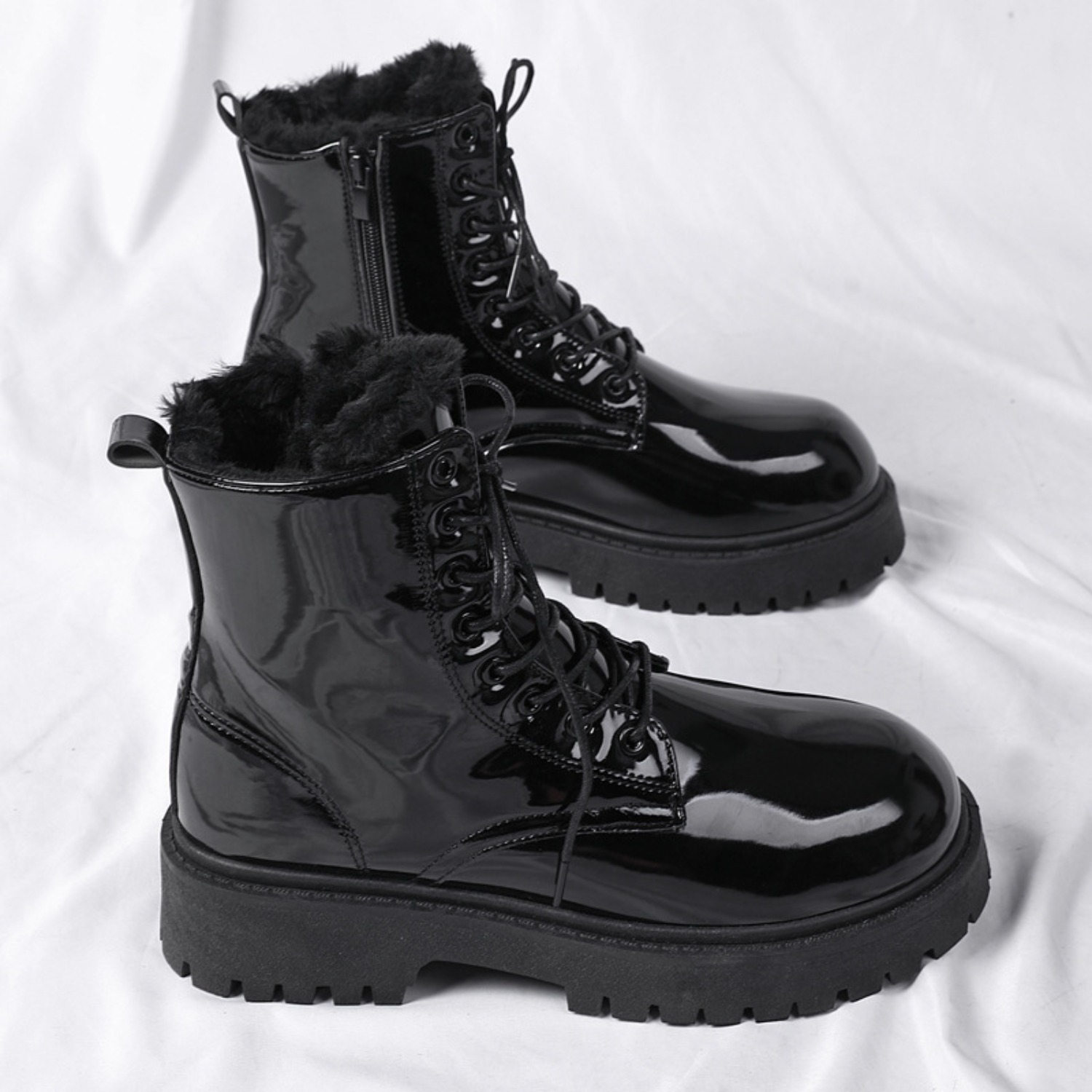 Men's warm plush high-top boot - Men'S Fashion Plus recension och pris
