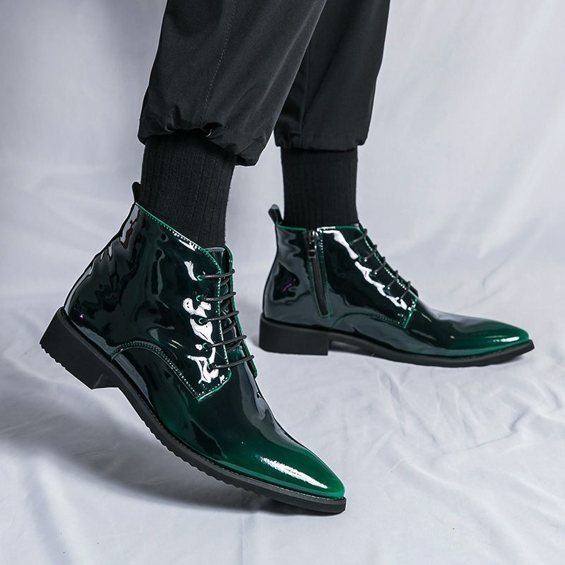 Men's Boots Quality Patent Lea - Mens Fashion Dress recension och pris
