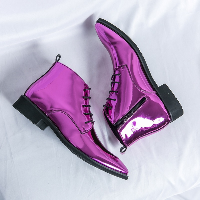 Men's Boots Quality Patent Lea - Mens Fashion Dress recension och pris