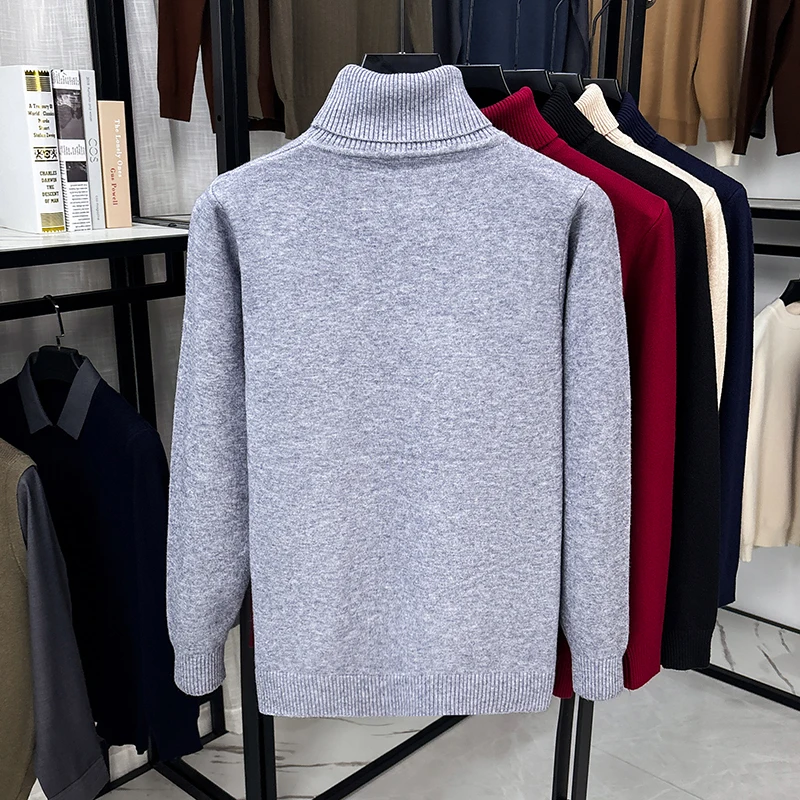 Men Turtleneck Knit Sweater Lo - Knitted Cardigan Men recension och pris