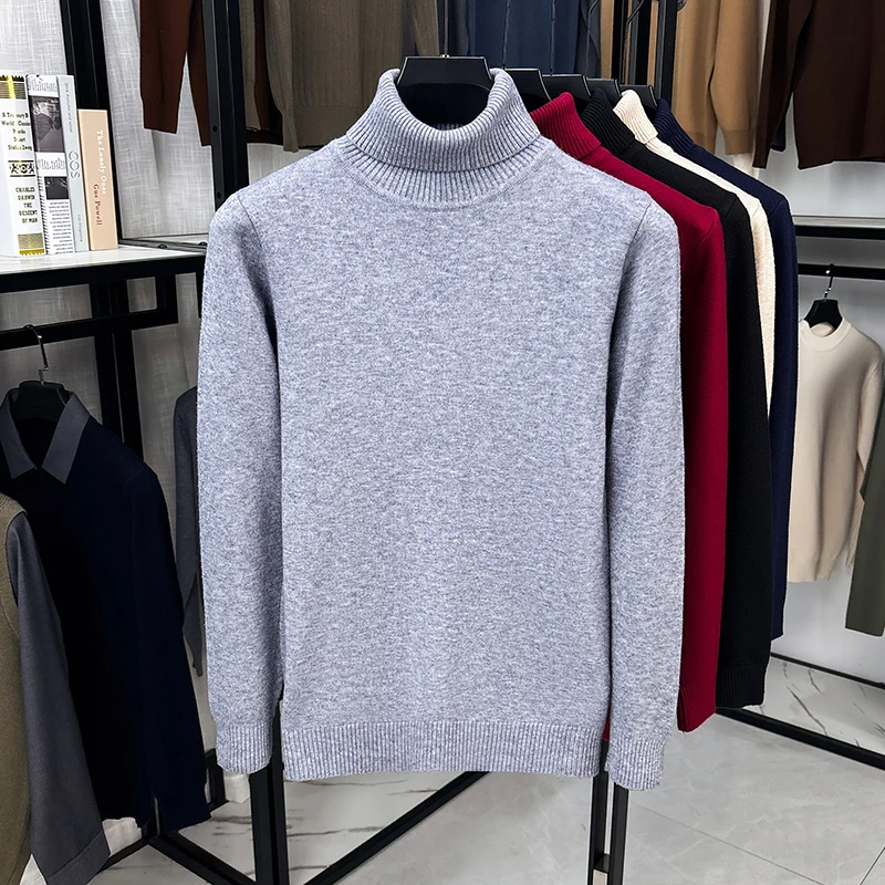 Men Turtleneck Knit Sweater Lo - Knitted Cardigan Men recension och pris
