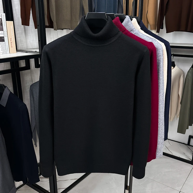 Men Turtleneck Knit Sweater Lo - Knitted Cardigan Men recension och pris