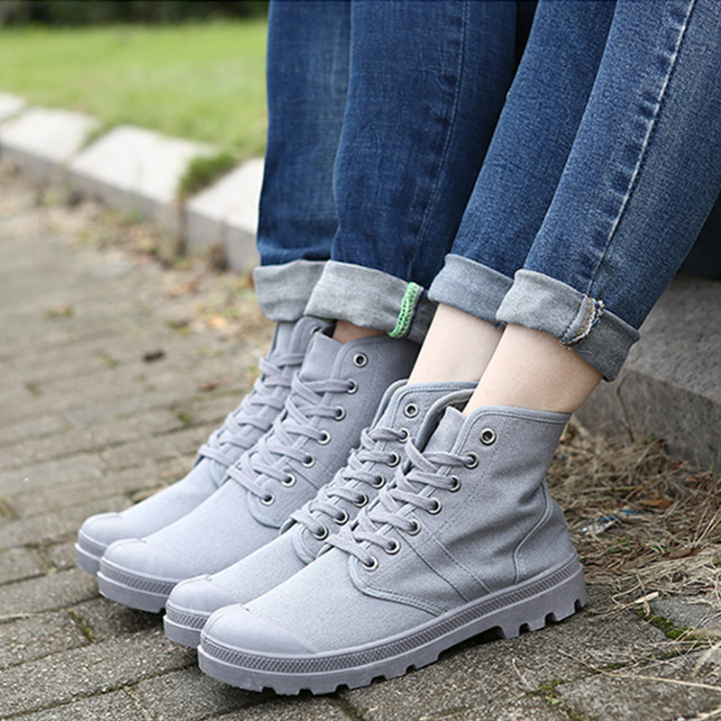 Men Boots New Casual Canvas Sh - Mens Fashion Combat Boots recension och pris