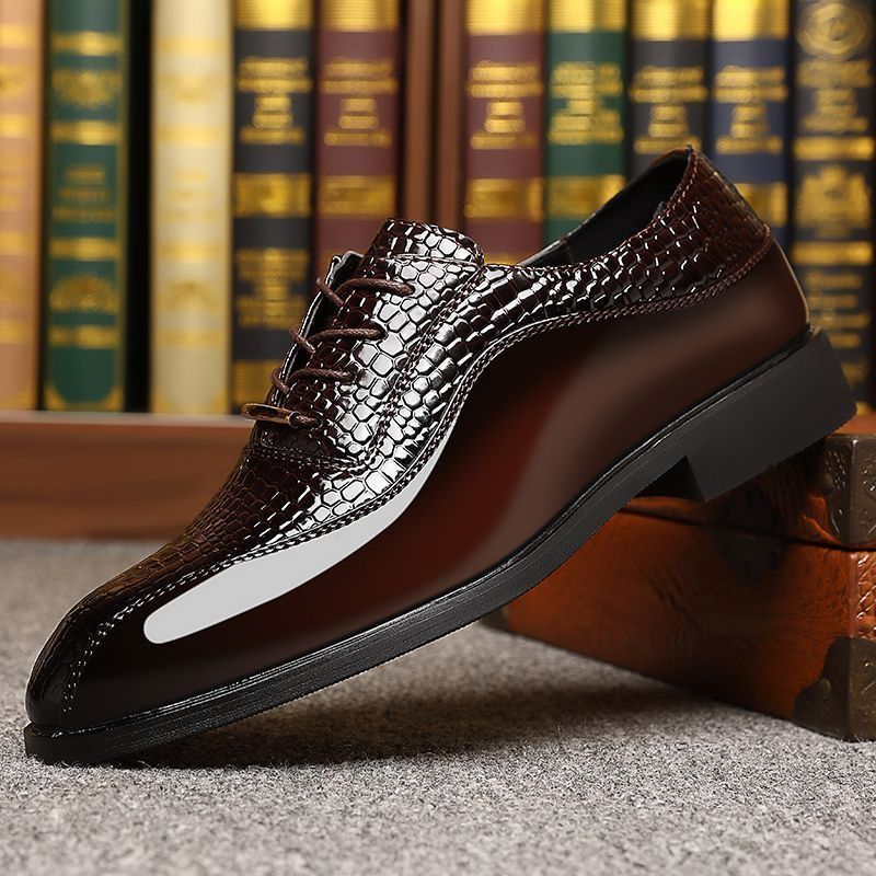 Men's Glossy Patent Leather Br - Mens Fashion Dress recension och pris