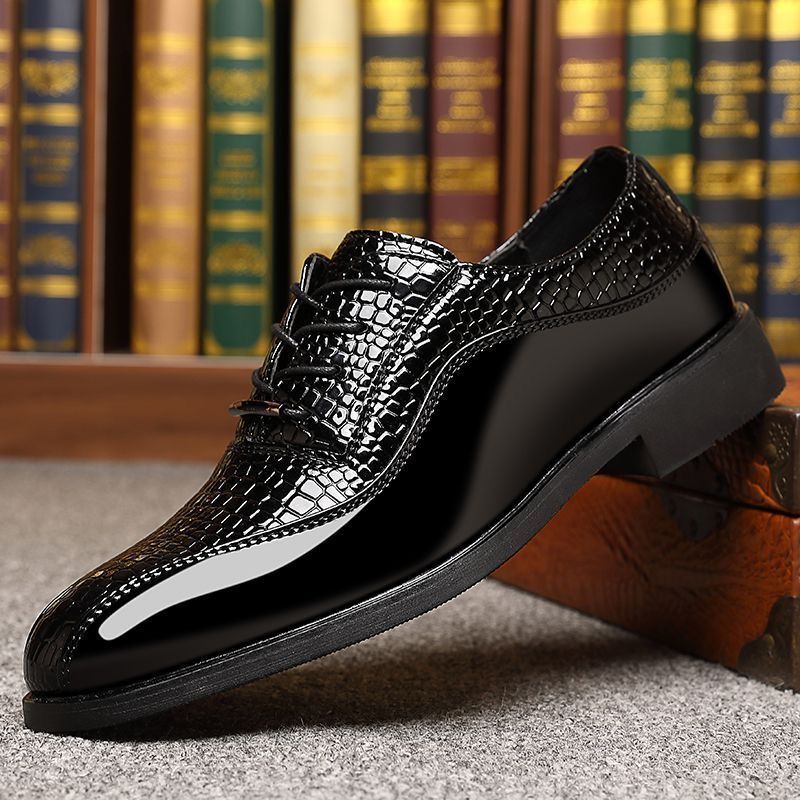 Men's Glossy Patent Leather Br - Mens Fashion Dress recension och pris
