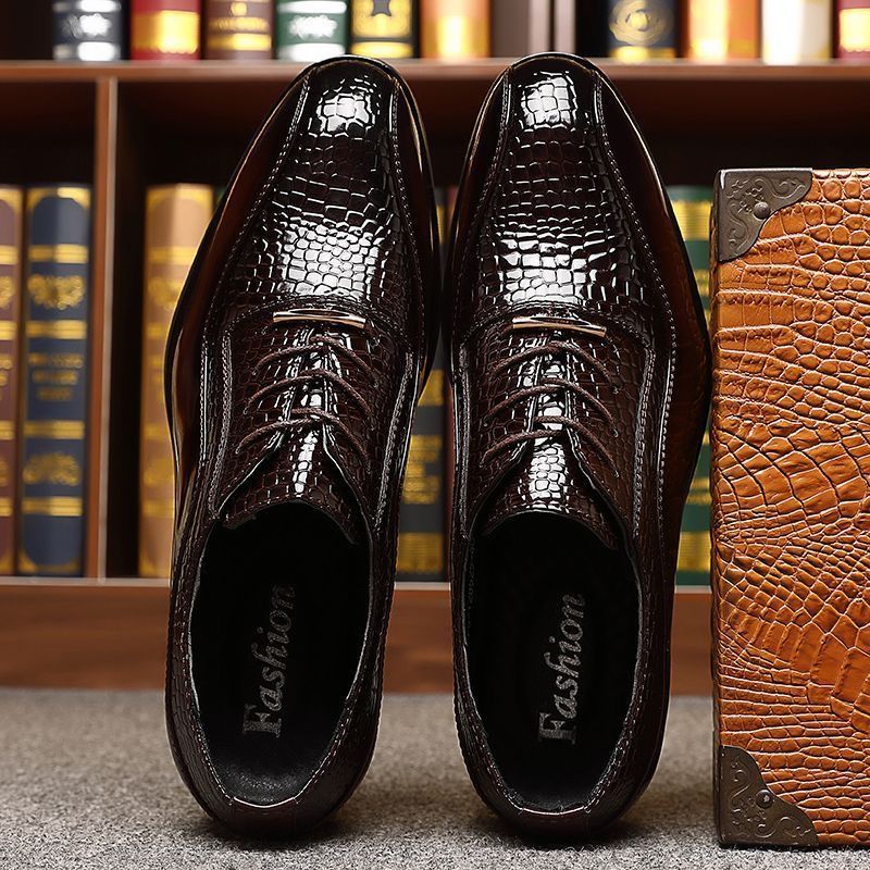 Men's Glossy Patent Leather Br - Mens Fashion Dress recension och pris