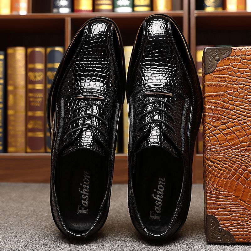 Men's Glossy Patent Leather Br - Mens Fashion Dress recension och pris