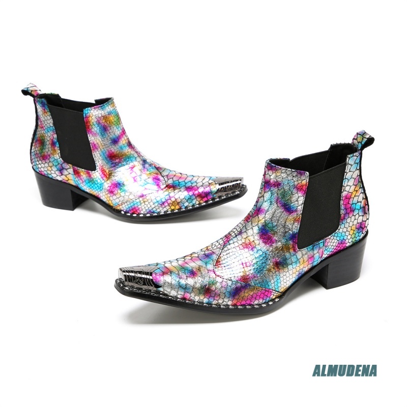 Multicolor Metallic Snake Prin - Mens Fashion Dress recension och pris