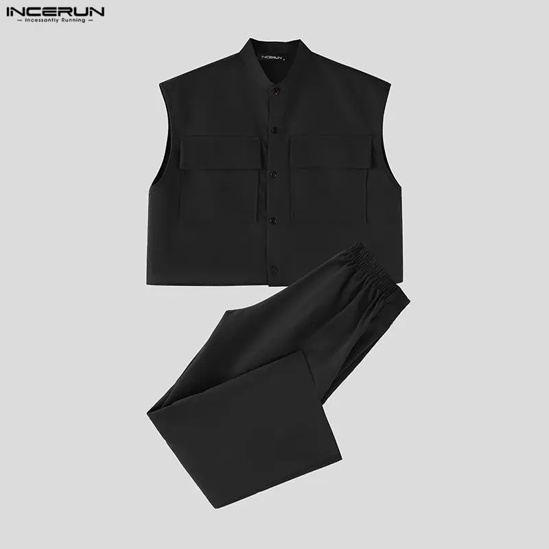 INCERUN Men Sets Solid Sleevel - Men'S Fashion 2026 recension och pris