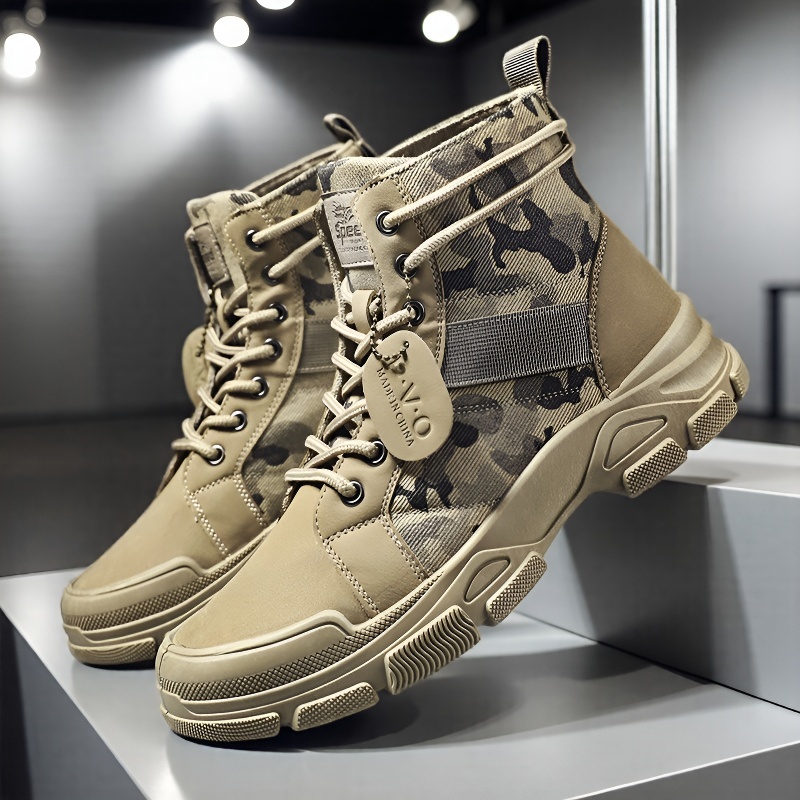 Mid-top Lace-up Men's Combat B - Mens Fashion Combat Boots recension och pris