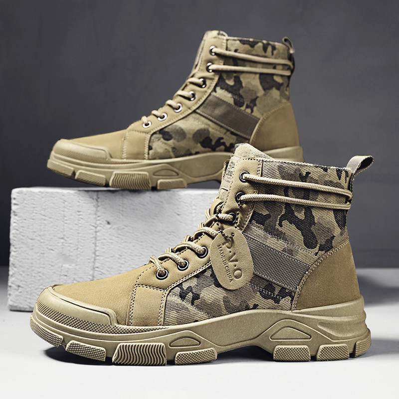 Mid-top Lace-up Men's Combat B - Mens Fashion Combat Boots recension och pris