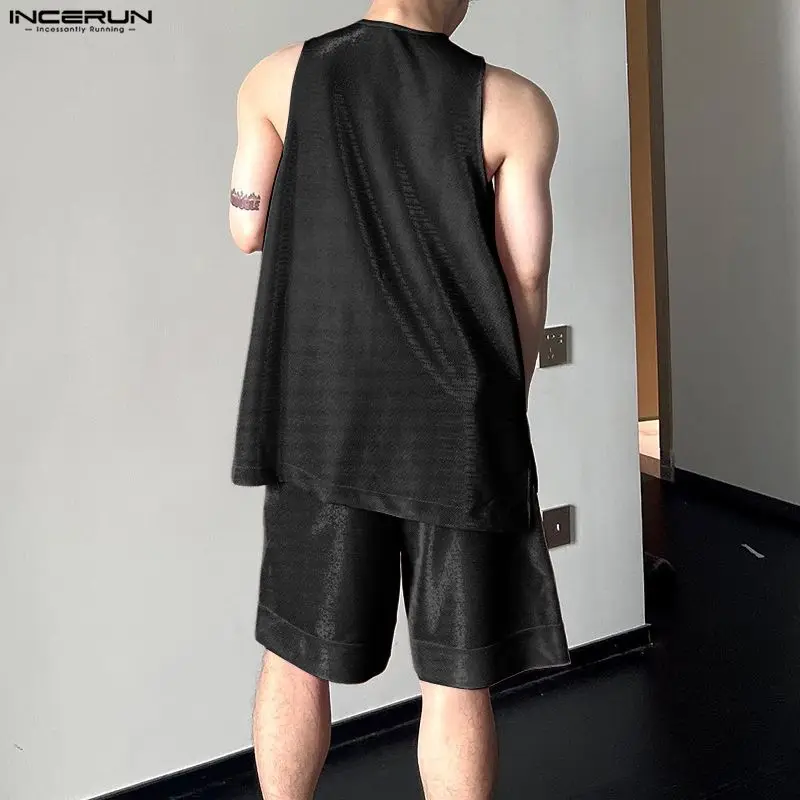 INCERUN Men's Sets Shiny Solid - Men'S Fashion 2026 recension och pris