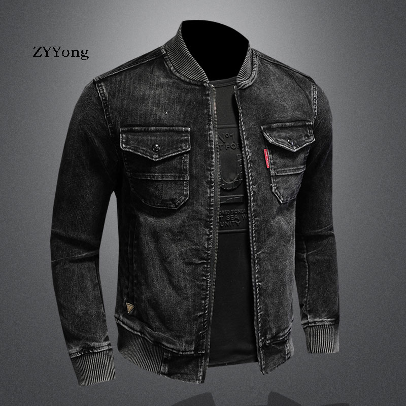 Stand Collar Bomber Pilot Blac - Bomber Jacket Men recension och pris