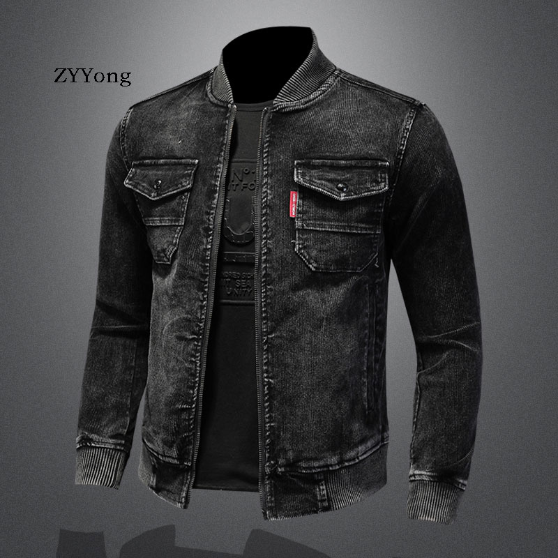 Stand Collar Bomber Pilot Blac - Bomber Jacket Men recension och pris