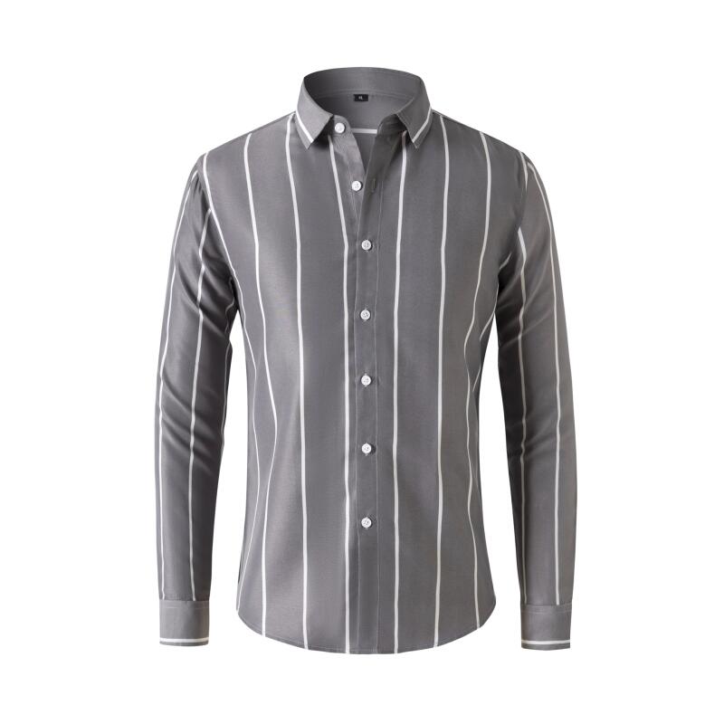 Men's Striped Dress Shirt Long - Mens Fashion Dress recension och pris