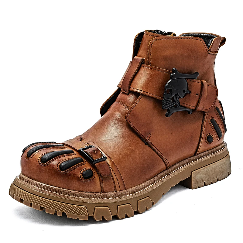 New Fashion Men's Genuine Leat - Mens Fashion Combat Boots recension och pris