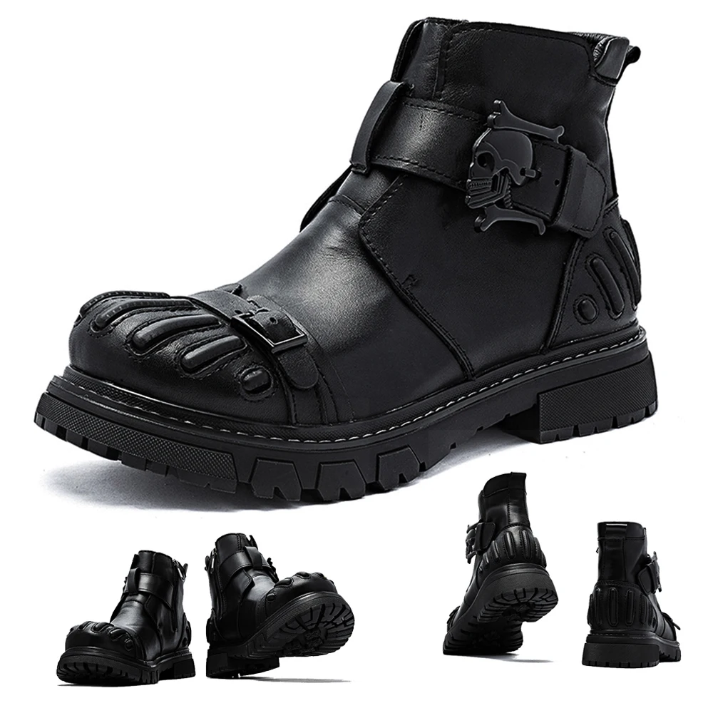 New Fashion Men's Genuine Leat - Mens Fashion Combat Boots recension och pris