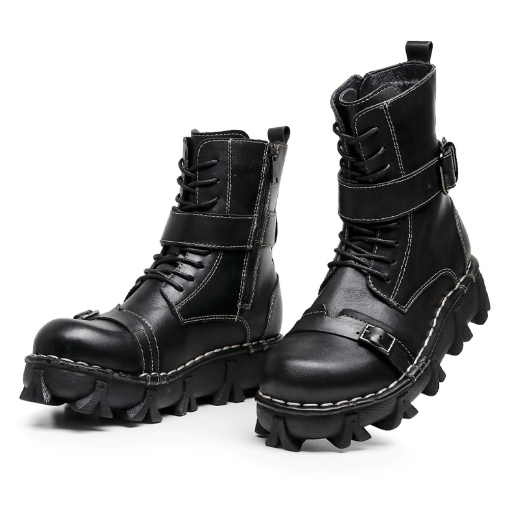 Fashion Men's Genuine Leather  - Mens Fashion Combat Boots recension och pris