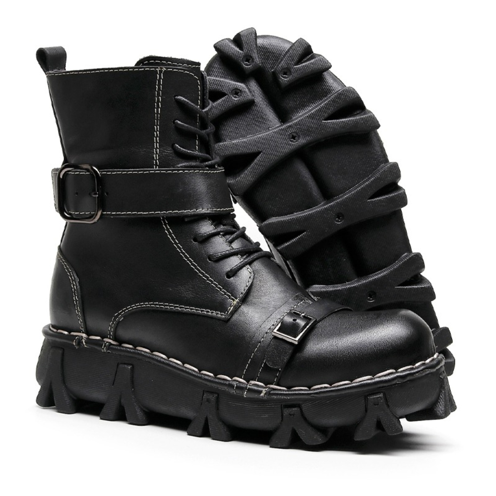 Fashion Men's Genuine Leather  - Mens Fashion Combat Boots recension och pris