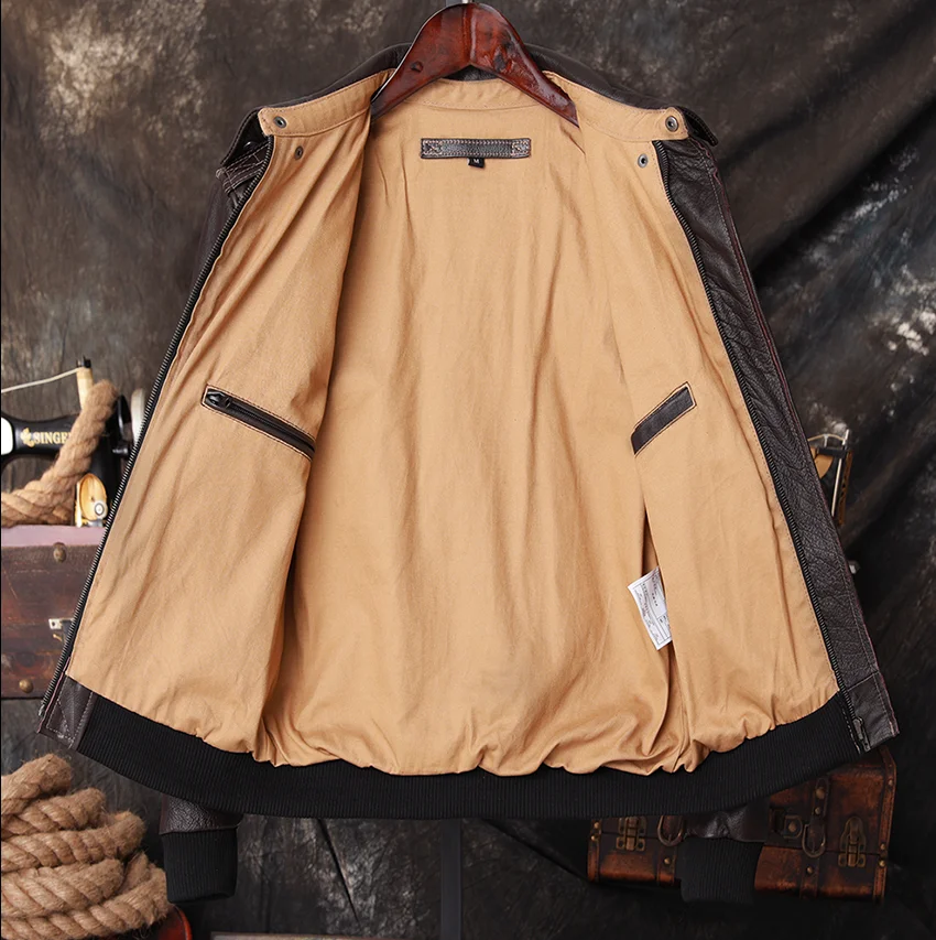 Bomber A2 Pilot Genuine Leathe - Bomber Jacket Men recension och pris