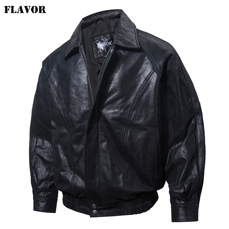 FLAVOR Men Casual Leather Jack - Bomber Jacket Men recension och pris
