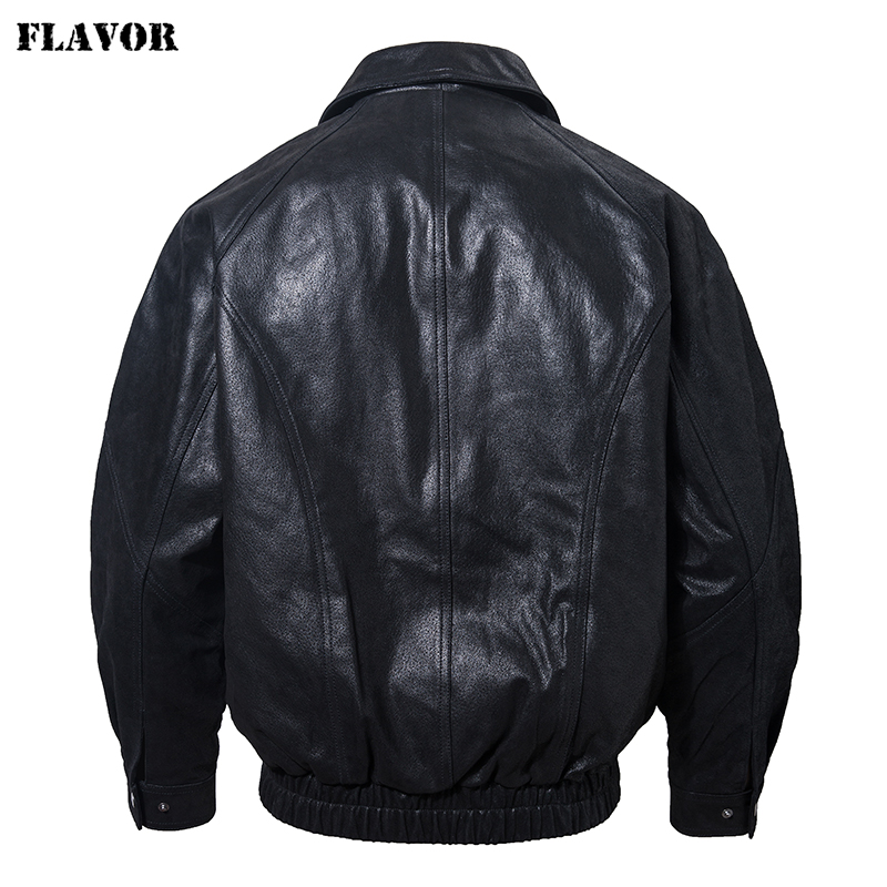 FLAVOR Men Casual Leather Jack - Bomber Jacket Men recension och pris