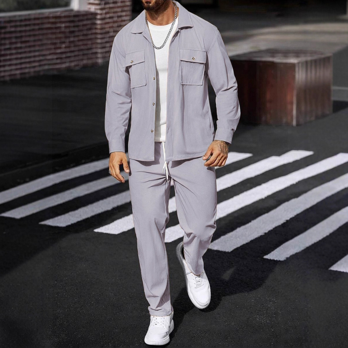 New Spring And Autumn Casual S - Knitted Cardigan Men recension och pris
