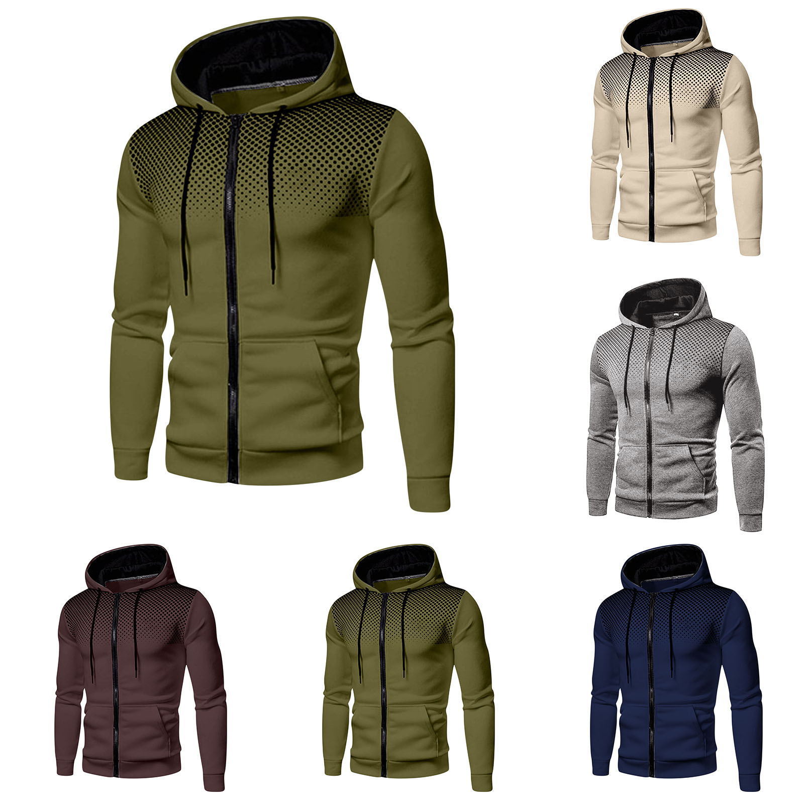 Men's Long Sleeve Zipper Hoodi - Men'S Fashion Zipper Hoodie recension och pris