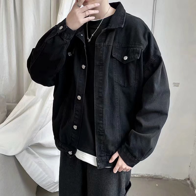 Black Denim Short Jacket Men J - Bomber Jacket Men recension och pris