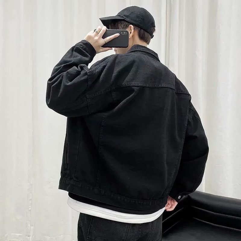 Black Denim Short Jacket Men J - Bomber Jacket Men recension och pris