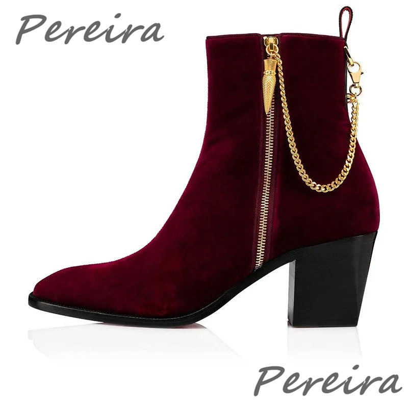 Men Suede Ankle Boots Gold Cha - Men'S Fashion Necklaces recension och pris