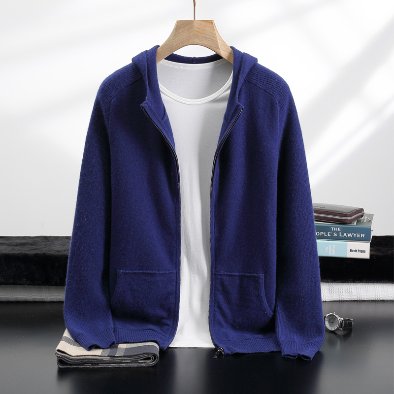 New 100% Cashmere Suit For Men - Knitted Cardigan Men recension och pris