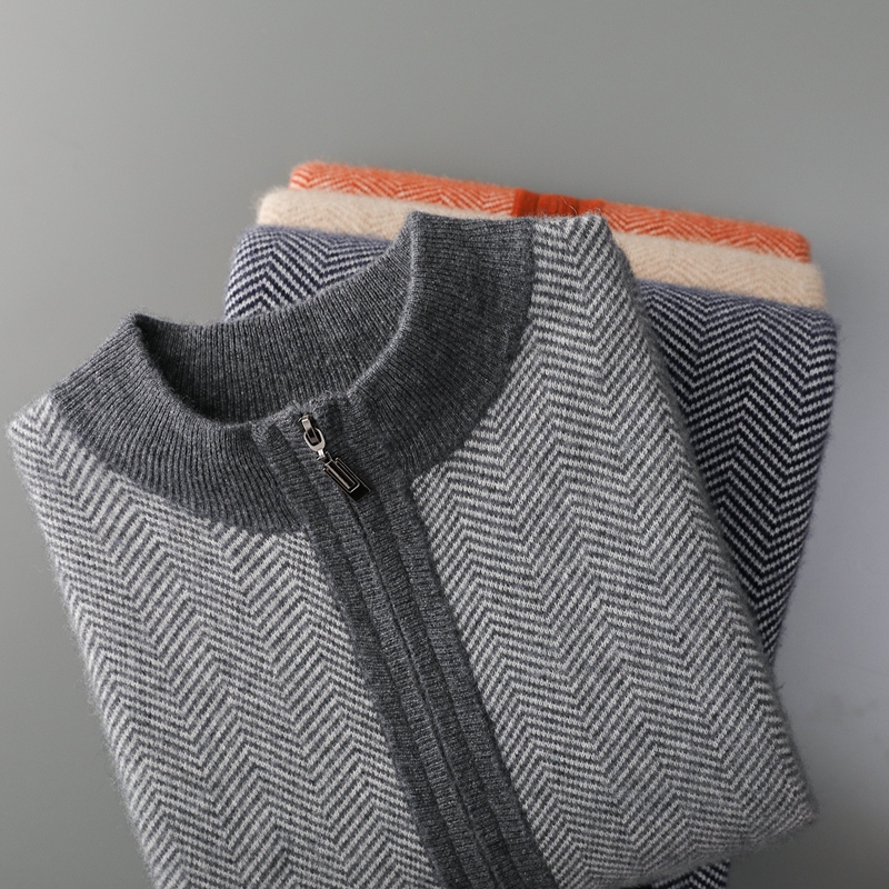 100% Merino Wool Jacquard Set  - Knitted Cardigan Men recension och pris