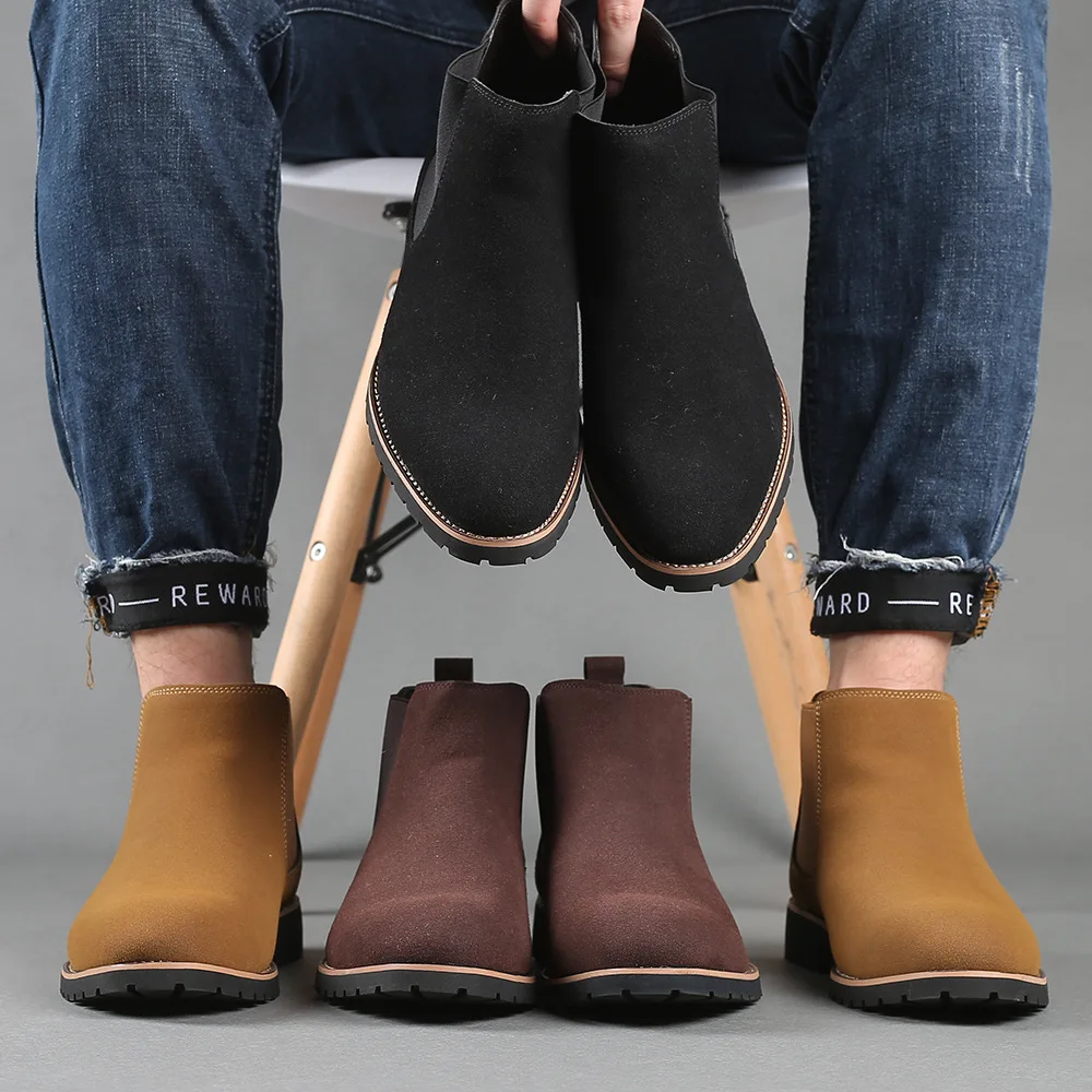 Men Ankle Boots British Style  - Mens Fashion Dress recension och pris