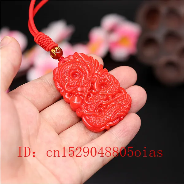 Natural Red Coral Jade Stone D - Men'S Fashion Necklaces recension och pris