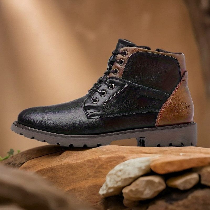2026 Leather Men Ankle Boots P - Mens Fashion Combat Boots recension och pris